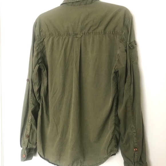 Tankfarm Khaki Long Sleeve Button Down Shirt - Picture 5 of 8